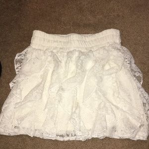wet seal cream lace skirt!
